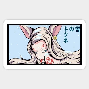 Snow Fox Anime Sticker